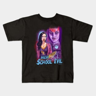 High School Evil art by BwanaDevilArt Kids T-Shirt